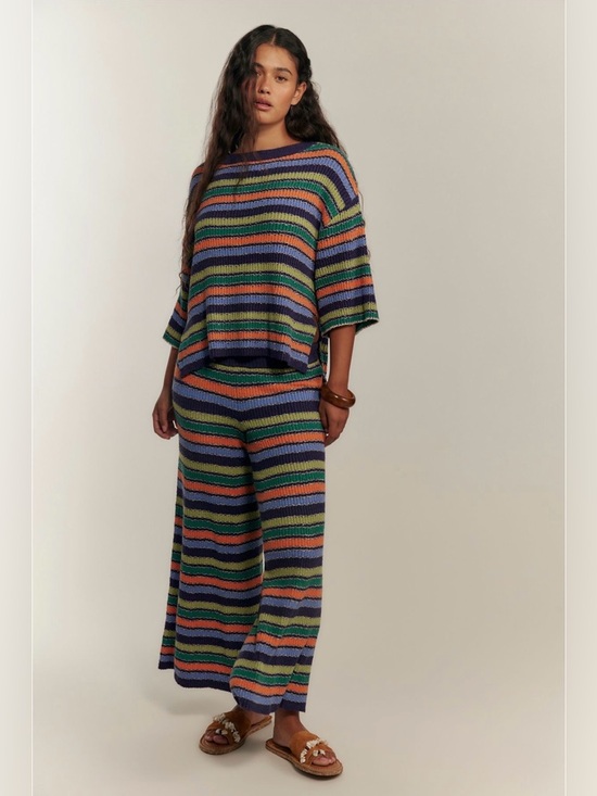 Free People Pants - Free People Over the Rainbow Sweater Set